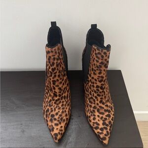Marc Fisher Leopard Print Ankle Boots